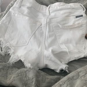 White jean shorts